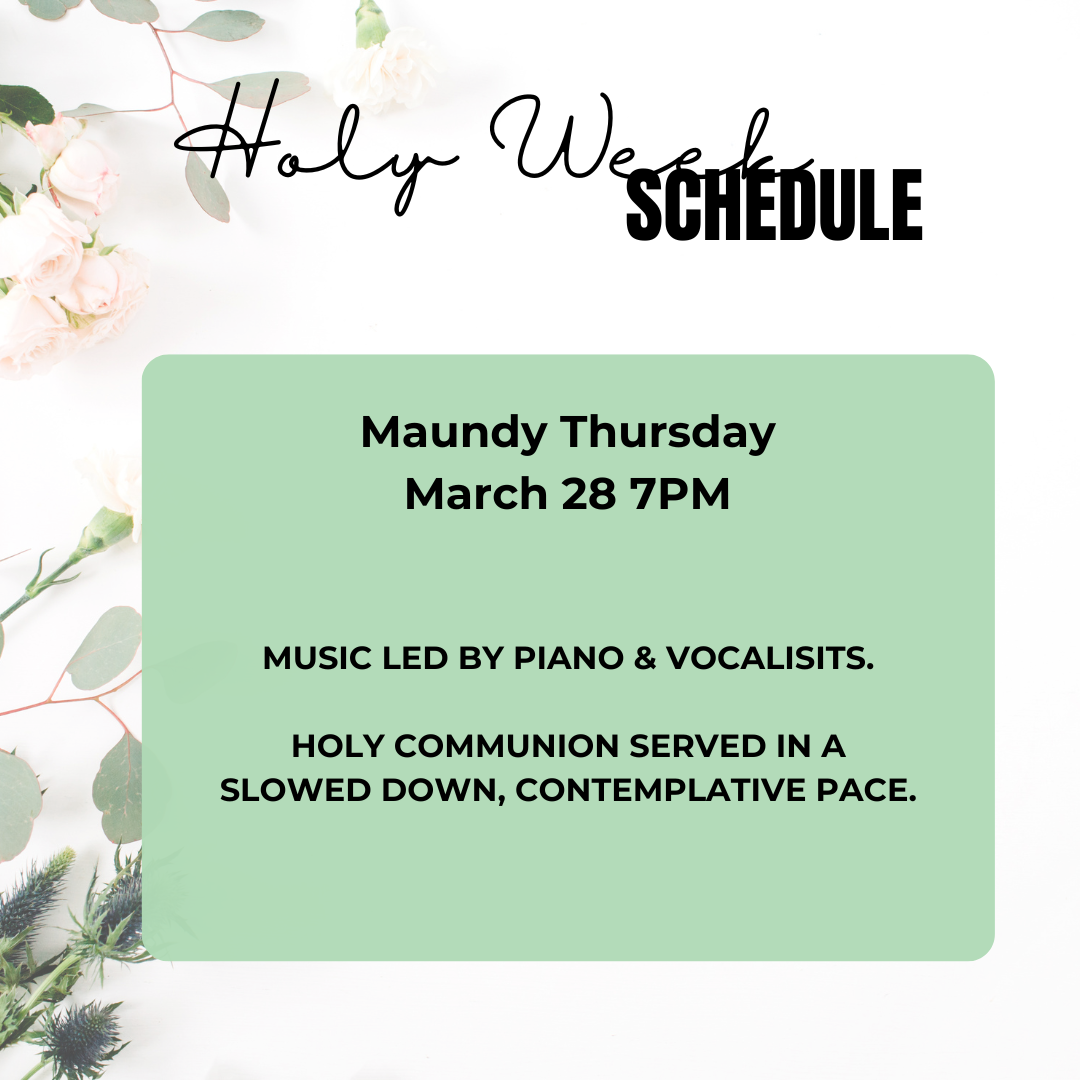 Holy Week Schedule