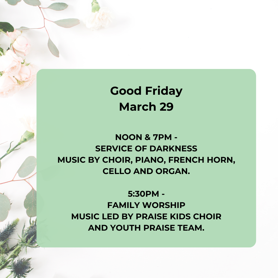 Holy Week Schedule